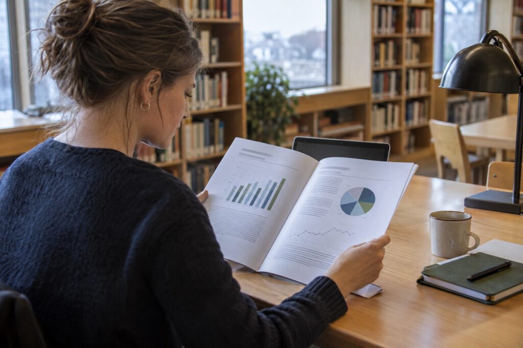 AI-genereret illustration til Sådan læser du en offentlig evaluering